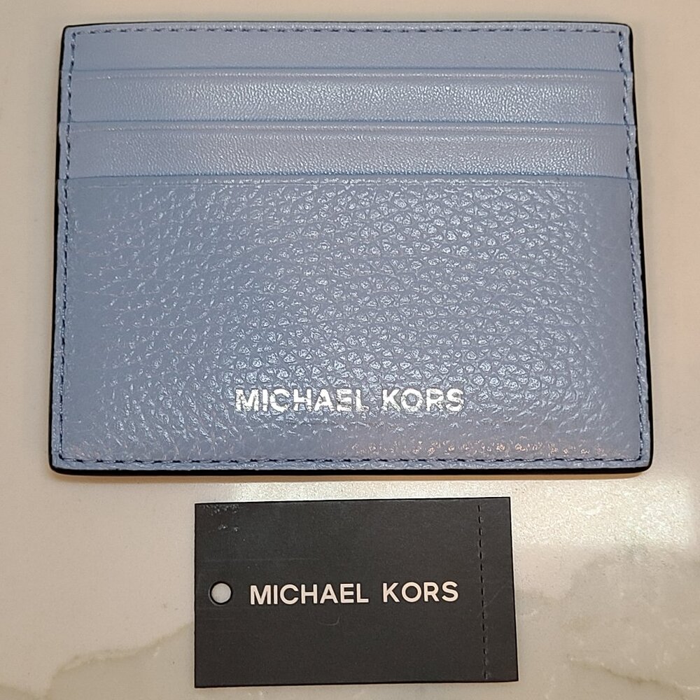 NWT Michael Kors Light Sky Tall Card Case